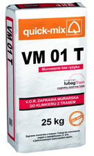 VM 01T Кладочный раствор с трасом для кладки и расшивки лицевого кирпича с коэффициентом водопоглощения 3-8%