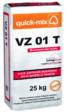 VZ 01T Кладочный раствор с трасом для кладки и расшивки лицевого кирпича с коэффициентом водопоглощения меньше 5%